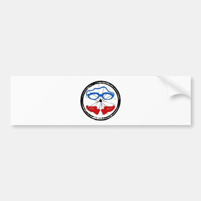 Adesivo Para Carro Logotipo artístico legal do Triathlon (Frente)
