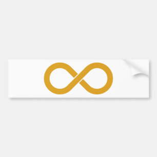 Adesivo Para Carro logotipo autismo aceitação dourado infinito
