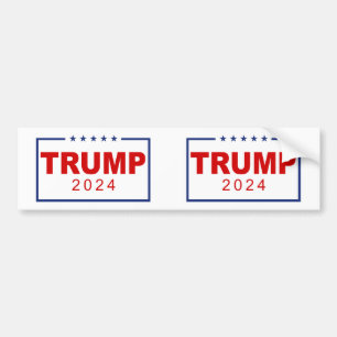 Adesivo Para Carro Logotipo clássico do retângulo Trump 2024