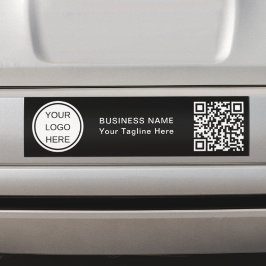 Adesivo Para Carro Logotipo comercial e código QR l Marca em preto e 
