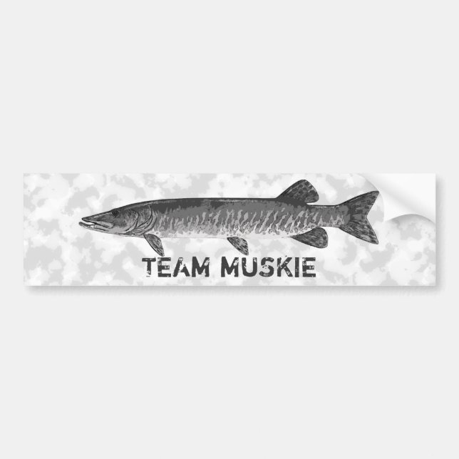 Adesivo Para Carro Logotipo da pesca de Muskie (Frente)