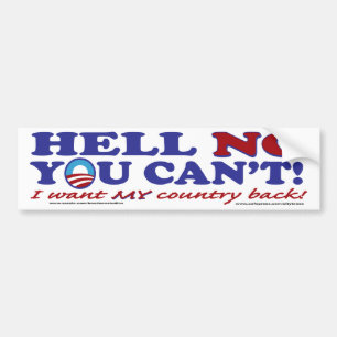 Adesivo Para Carro Logotipo do inferno-sem-Obama