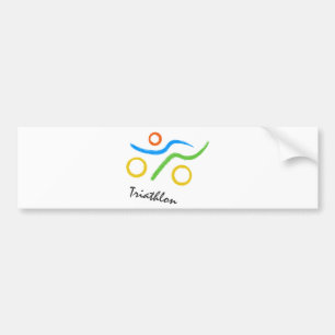 Adesivo Para Carro Logotipo do Triathlon