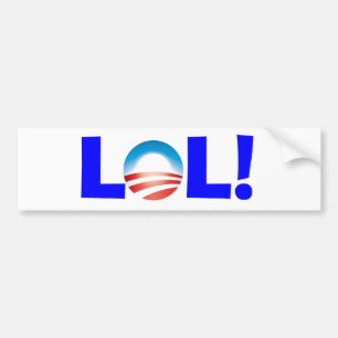 Adesivo Para Carro LOL em Obama - rindo para fora ruidosamente em
