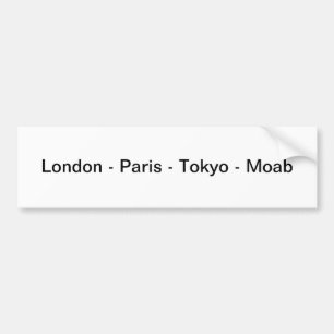 Adesivo Para Carro Londres - Paris - Tokyo - Moab