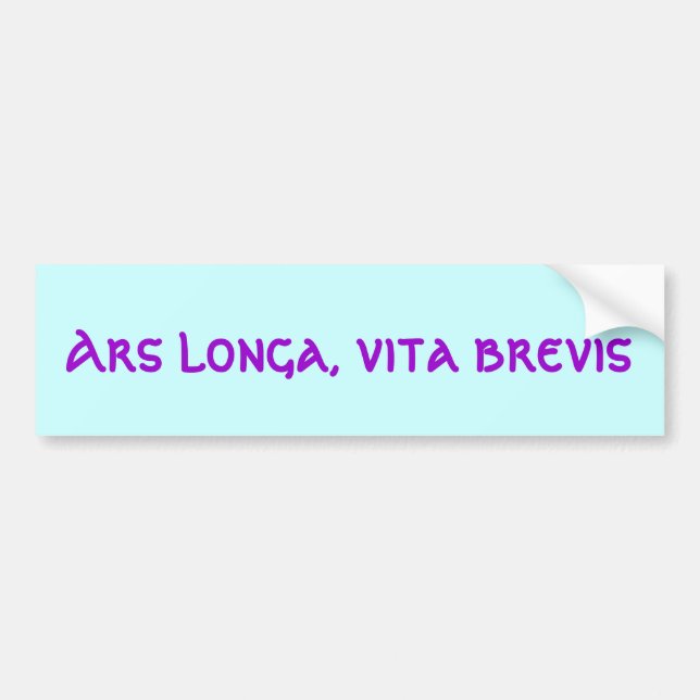 Adesivo Para Carro Longa do ARS, vita brevis (Frente)