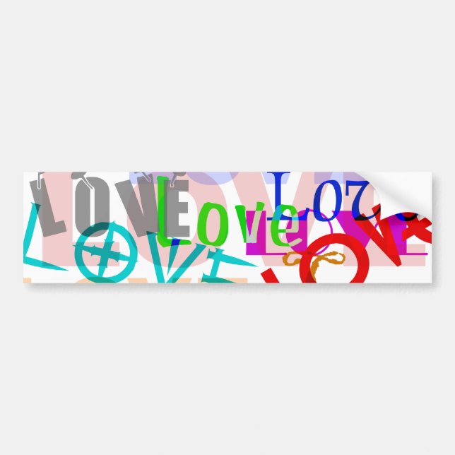 Adesivo Para Carro Love Bumper Sticker (Frente)