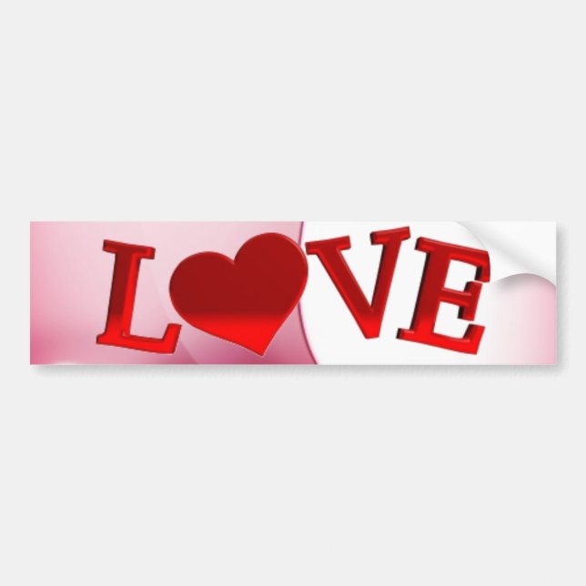 Adesivo Para Carro Love Bumper Sticker (Frente)