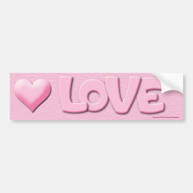 Adesivo Para Carro Love Bumper Sticker (Frente)