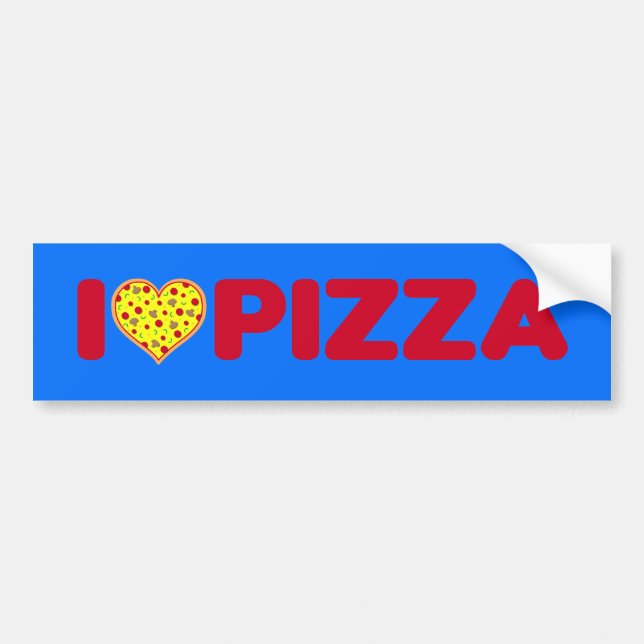Adesivo Para Carro Love Heart Pizza Addiction Pizza Delivery Cara (Frente)