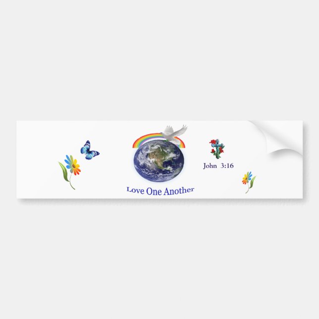 Adesivo Para Carro Love one another (Frente)