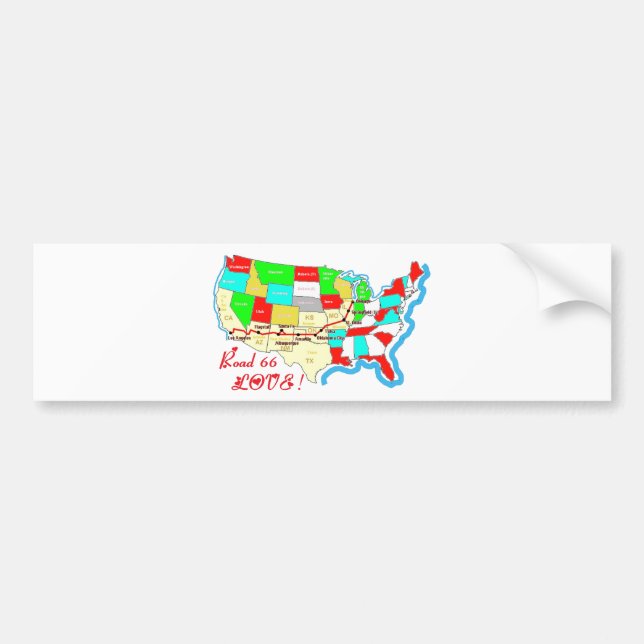 Adesivo Para Carro LOVE ROAD 66.png (Frente)