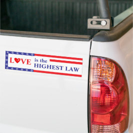 Adesivo Para Carro Love: the Highest Law Bumper Sticker