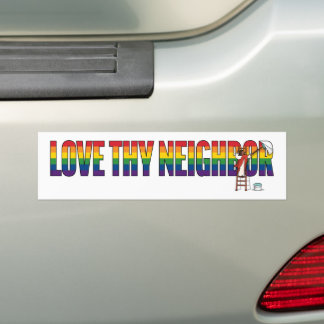 Adesivo Para Carro Love Thy Neighbor