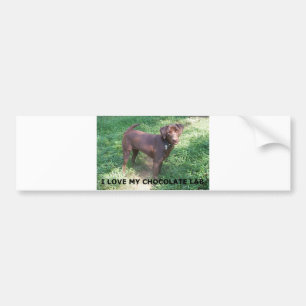 Adesivo Para Carro LR chocolate lab love with picture