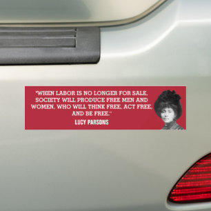 Adesivo Para Carro Lucy Parsons Wage Labor Abolition Bumper Sticker