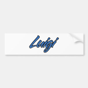 Adesivo Para Carro Luigi Name blue Aufkleber Sticker Autoaufkleber