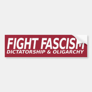 Adesivo Para Carro Luta contra a ditadura fascista Oligarchy