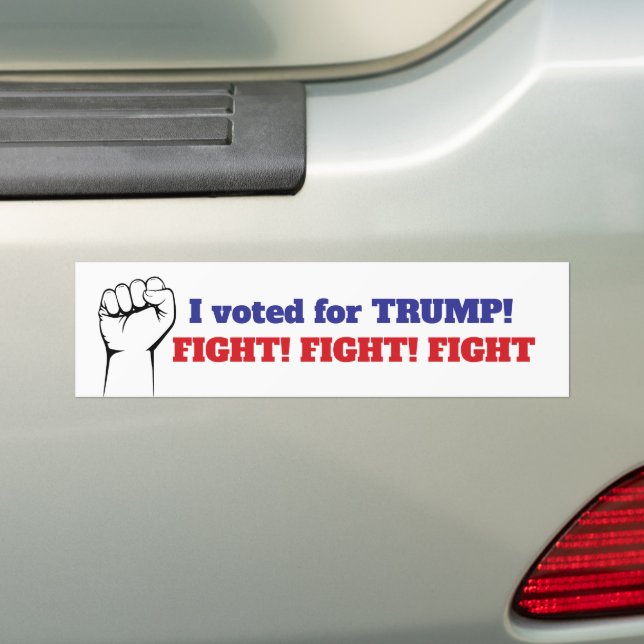 ADESIVO PARA CARRO LUTA DE TRUMP! LUTE! LUTE! (No carro)