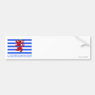 Adesivo Para Carro Luxembourg embandeira (de facto) com nome