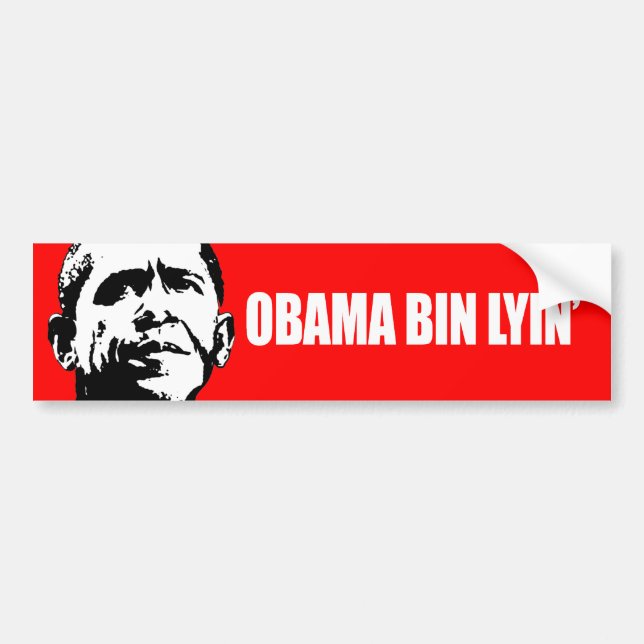 Adesivo Para Carro Lyin da caixa de Anti-Obama - de obama (Frente)