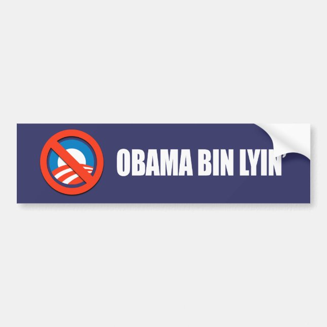 Adesivo Para Carro Lyin da caixa de Anti-Obama - de obama (Frente)