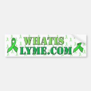 Adesivo Para Carro Lyme Disease Awarting White Green Bumper Sticker
