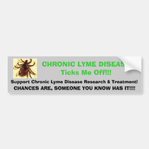Adesivo Para Carro LYME tic, CRÔNICO DISEASETicks mim fora!!! ,