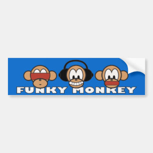 Adesivo Para Carro macaco funky