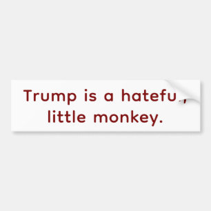 Adesivo Para Carro Macaco odioso Trump Hankamer Artjunkhaus Paz