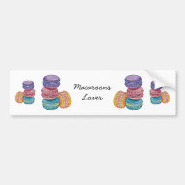 Adesivo Para Carro Macarões Coxas Do Arco-Íris Em Aquarela