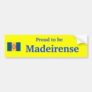 Adesivo Para Carro Madeira - orgulhoso ser etiqueta de Madeirense