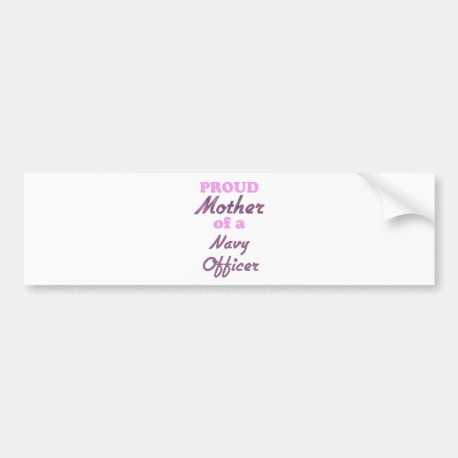 Adesivo Para Carro Mãe orgulhosa de um oficial do marinho (Frente)