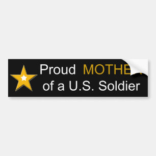Adesivo Para Carro Mãe orgulhosa de um orgulho militar da família d