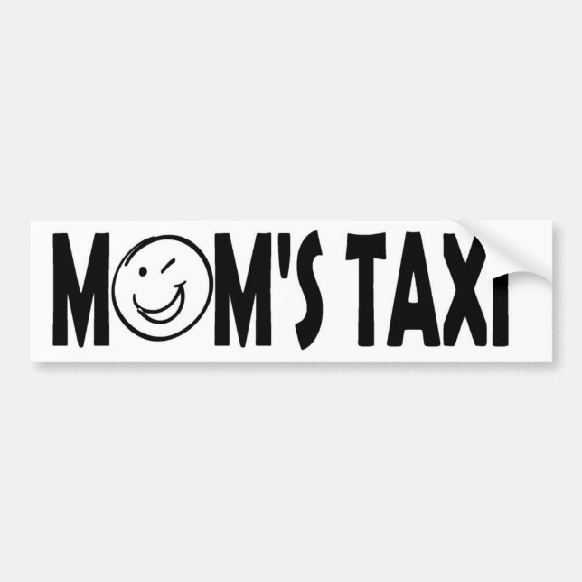 ADESIVO PARA CARRO MÃE TAXI BUMPER STICKER (Frente)