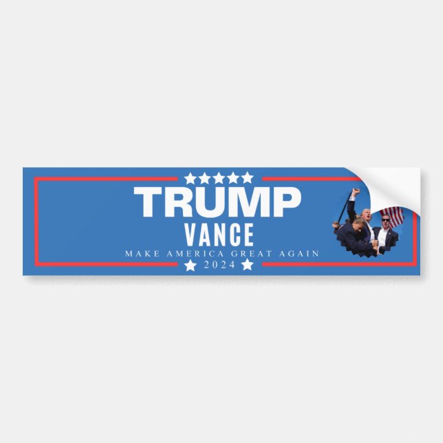 Adesivo Para Carro MAGA Vote em Trump Vance 2024 (Frente)