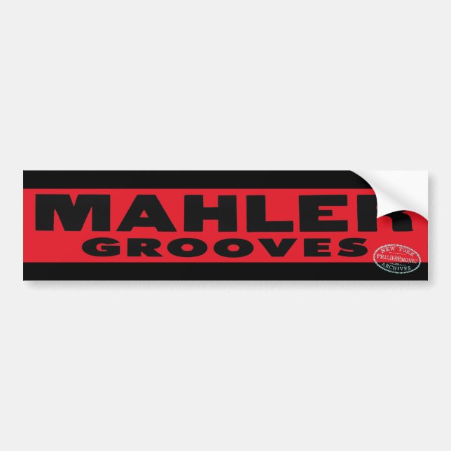 Adesivo Para Carro Mahler Grooves Bumper Sticker #2 (Frente)
