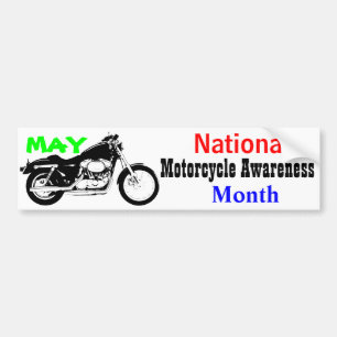 Adesivo Para Carro Maio - mês nacional da consciência da motociclet