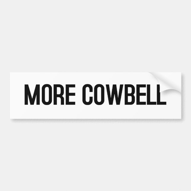 Adesivo Para Carro MAIS COWBELL (branco) (Frente)