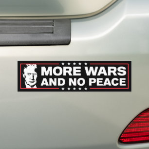 Adesivo Para Carro Mais Guerras E Sem Paz Impeçam Anti-Trump