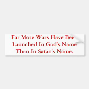 Adesivo Para Carro Mais guerras são lançadas no nome do deus do que