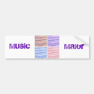 Adesivo Para Carro Major de Música/Estudante/Professor