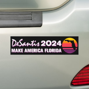 Adesivo Para Carro Make America Florida Retro DeSantis 2024