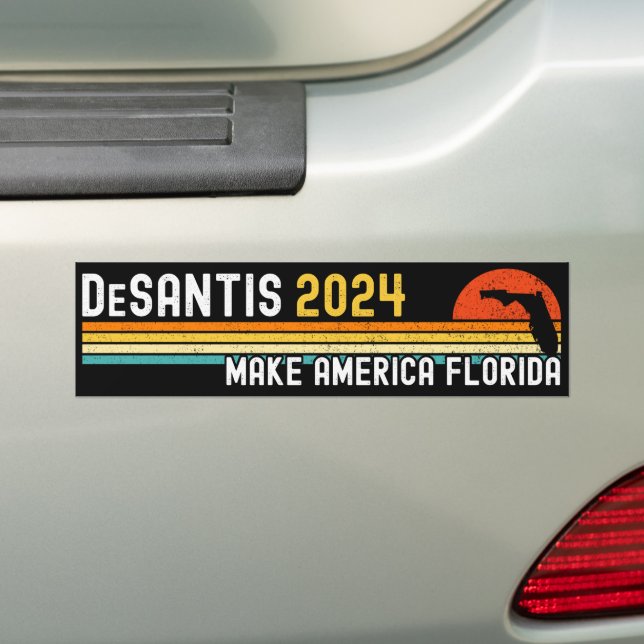 Adesivo Para Carro Make America Florida Ron DeSantis 2024 (No carro)
