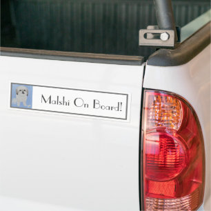 Adesivo Para Carro Malshi Dog Bumper Sticker