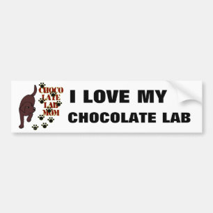 Adesivo Para Carro Mamã do laboratório do chocolate