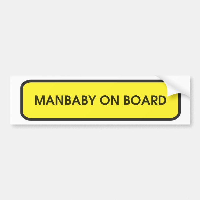 Adesivo Para Carro Manbaby On Conselho Bumper Sticker (Frente)
