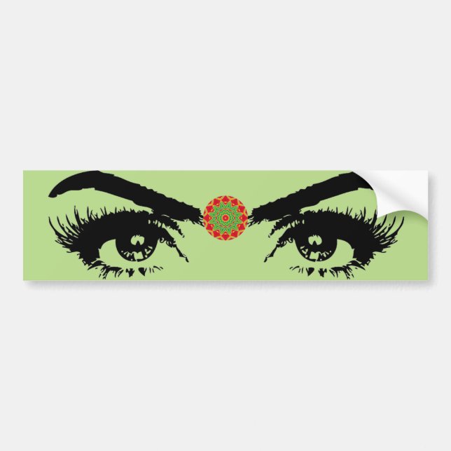Adesivo Para Carro Mandala Bumper Sticker (Frente)