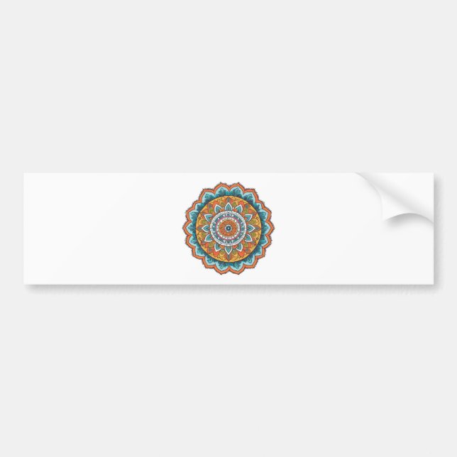 Adesivo Para Carro mandala de várias cores (Frente)