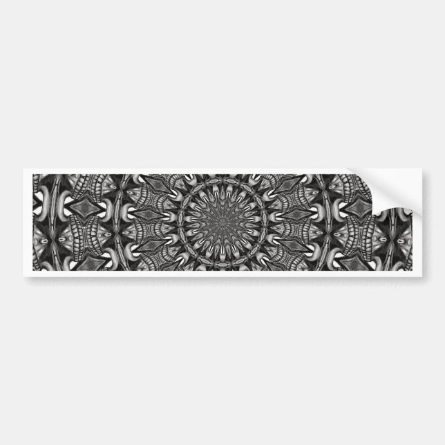 Adesivo Para Carro Mandala Monocromático (Frente)